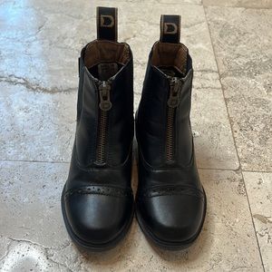 Dublin Little Girl’s Riding Leather Boots in Black - Size 12.